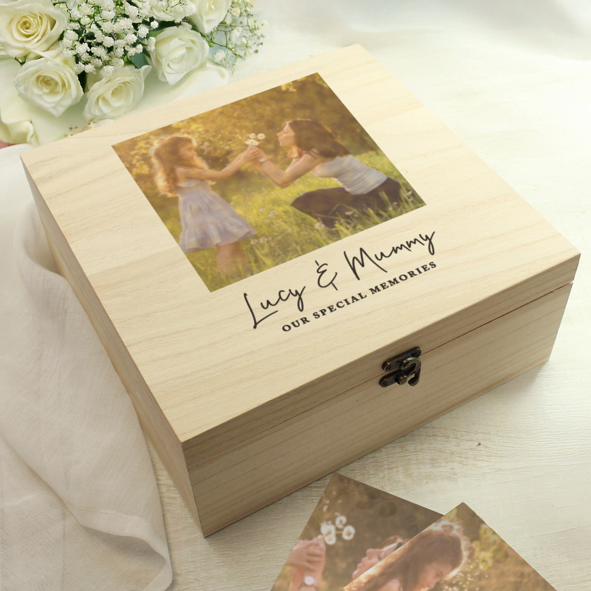 Personalised Photo Upload Wooden Keepsake Box - Shop Keepsake Boxes At Gift Moments - 1