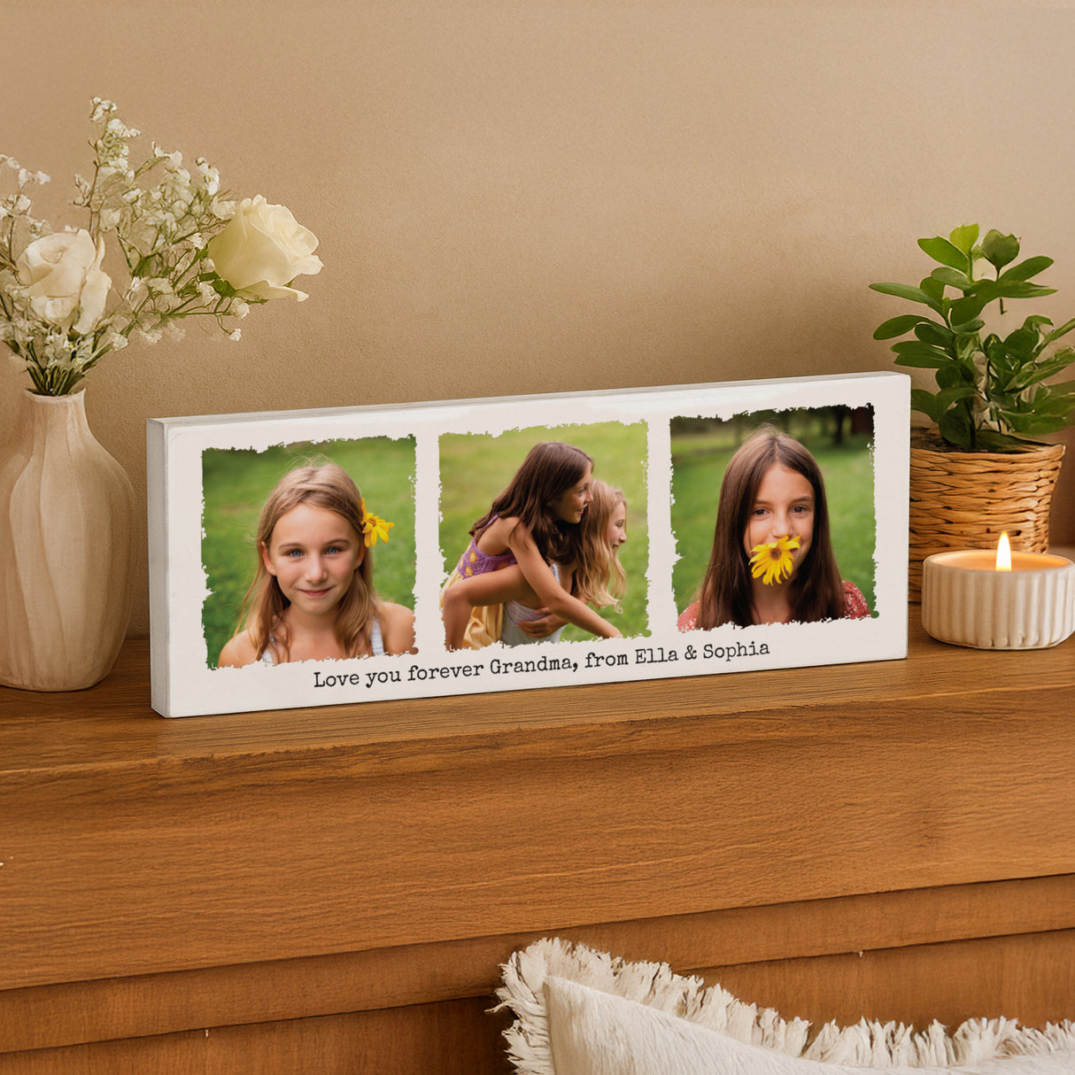 Personalised Photo Upload Mantel Block - Shop Ornaments At Gift Moments - 4