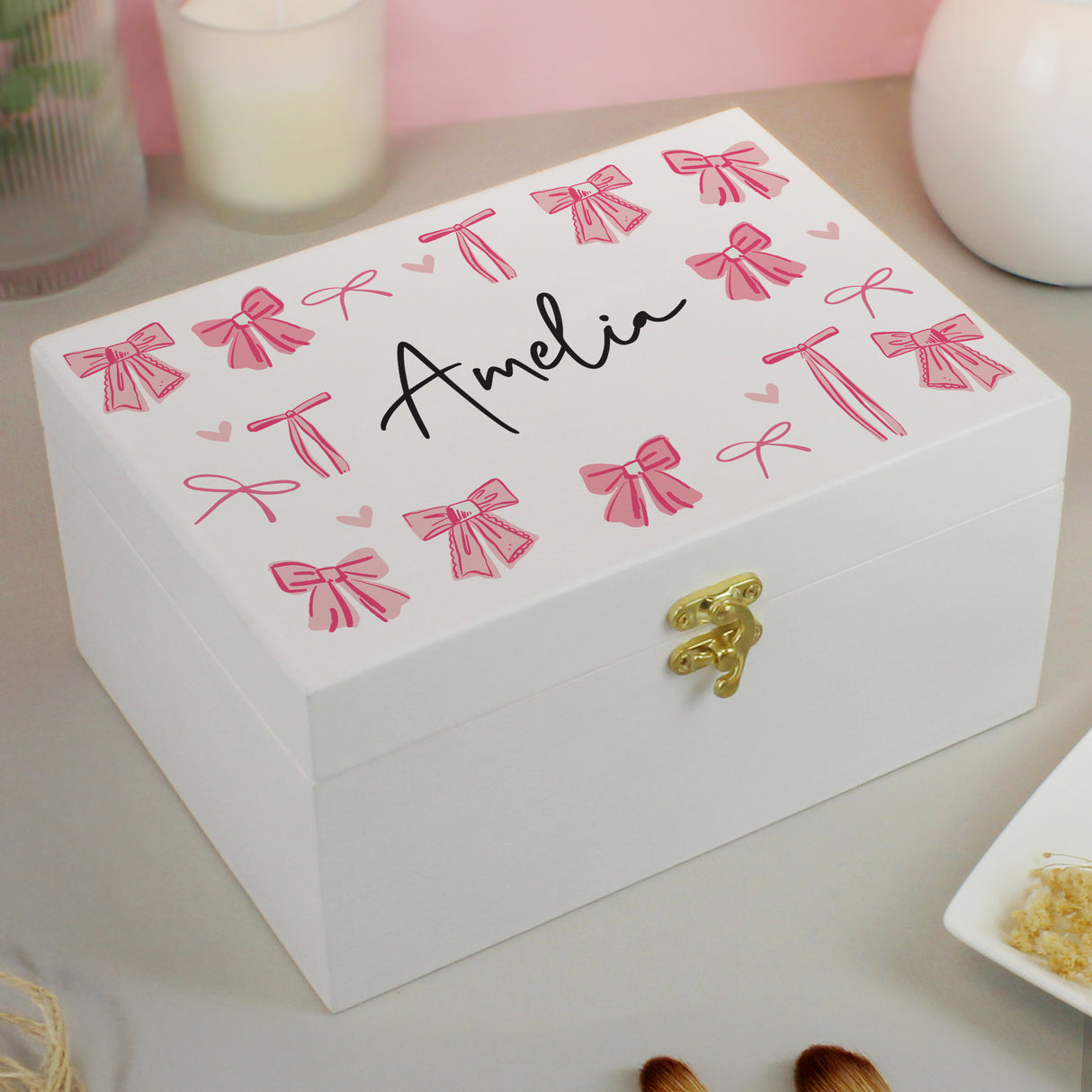 Personalised Bow Storage Box - Shop At Gift Moments - 3