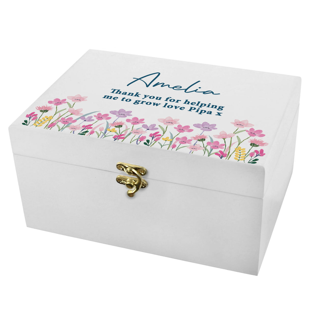 Personalised Floral Wooden Keepsake Box - Shop At Gift Moments - 5