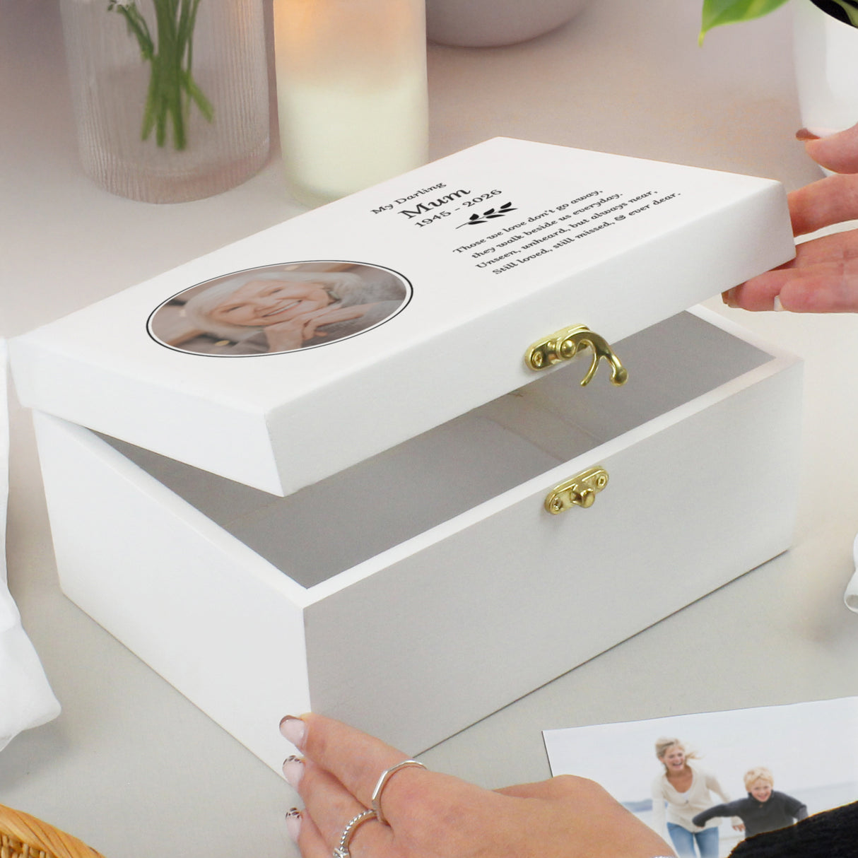 Personalised Photo Upload Memorial Keepsake Box - Shop Keepsake Boxes At Gift Moments - 3