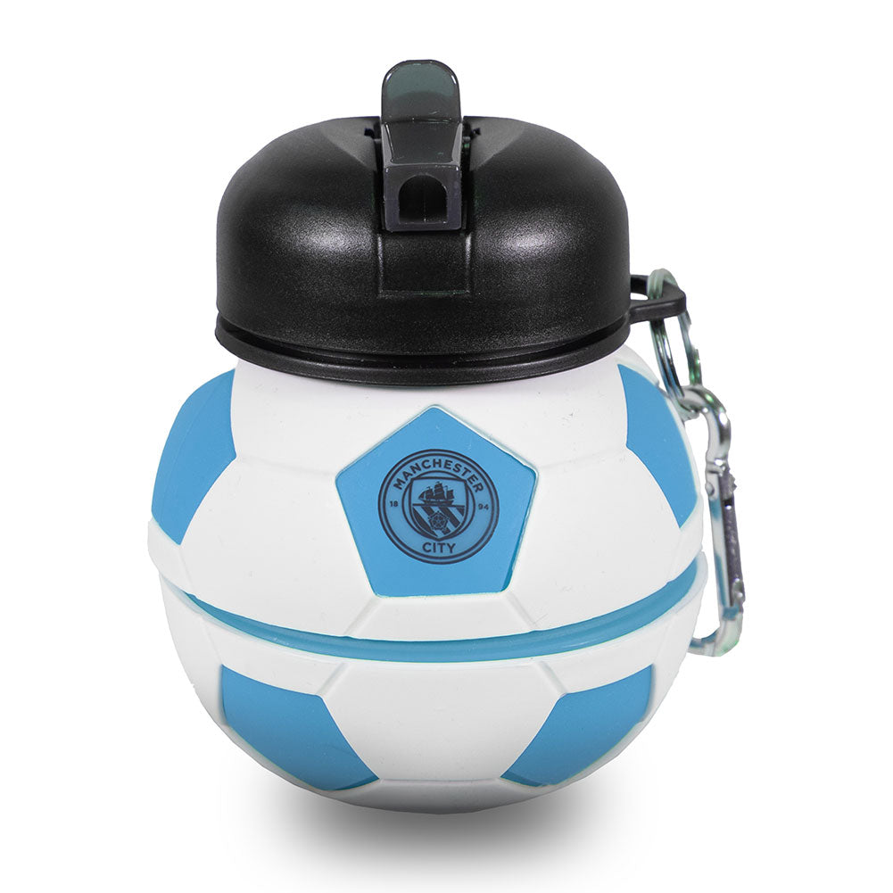 Manchester City FC Collapsible Football Drinks Bottle - Shop Water Bottles At Gift Moments - 3