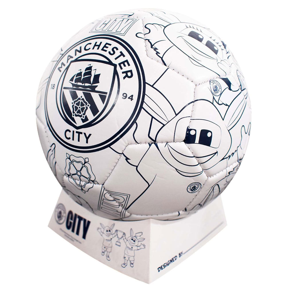 Manchester City FC ’Colour In’ Mini Football Set - Shop Balls At Gift Moments - 3