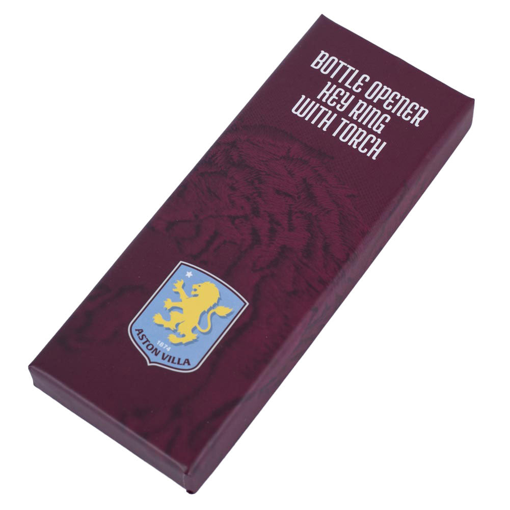 Aston Villa FC Keyring Torch Bottle Opener - Shop Bottle Openers At Gift Moments - 3