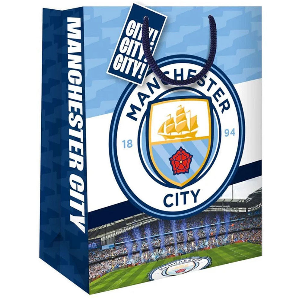 Manchester City FC Medium Colour Gift Bag - Shop At Gift Moments - 1