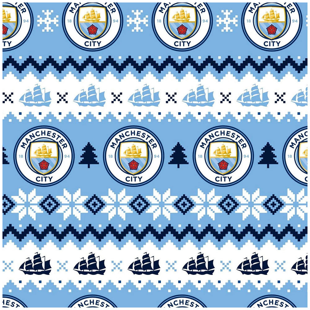 Manchester City FC Christmas Gift Wrap - Shop Gift Wrap & Bags At Gift Moments - 2