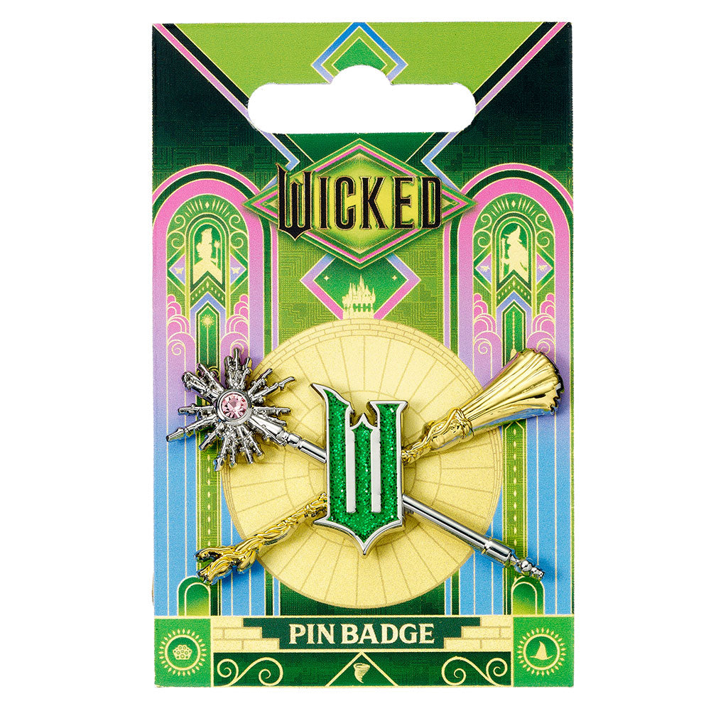 Wicked Wand & Broomstick Pin Badge - Shop Badges At Gift Moments - 3