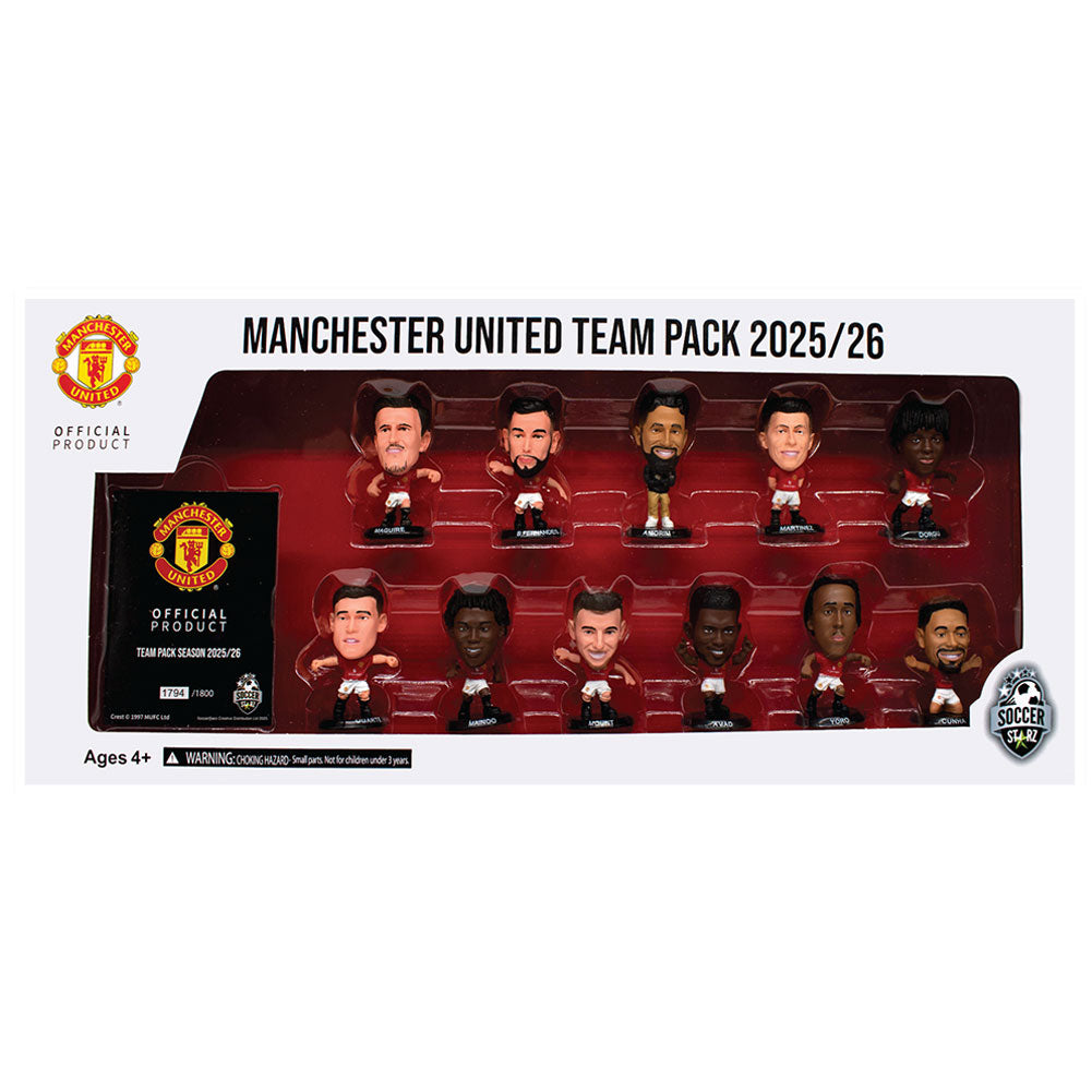 Manchester United FC SoccerStarz Season 25-26 Player Team Pack - Shop SoccerStarz At Gift Moments - 1