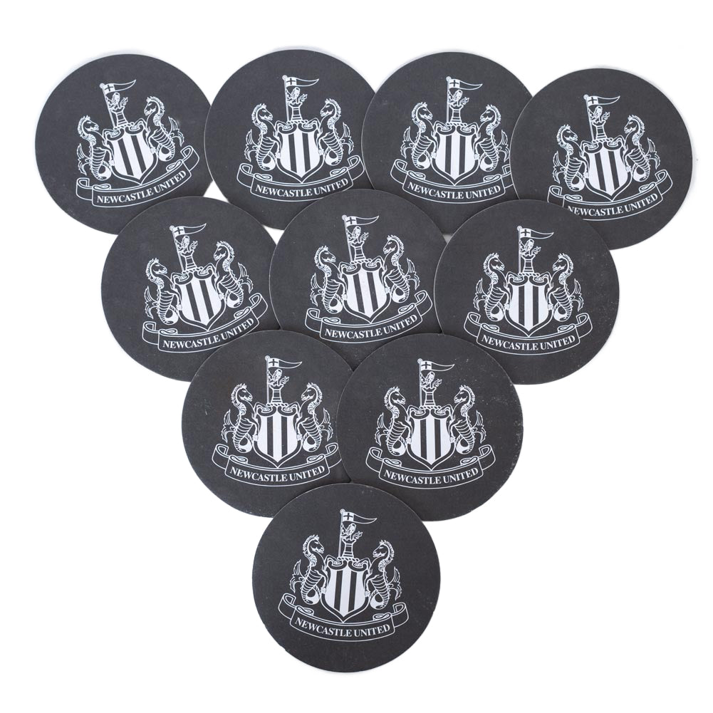 Newcastle United FC 10pk Beer Mat Set - Shop Coasters At Gift Moments - 2