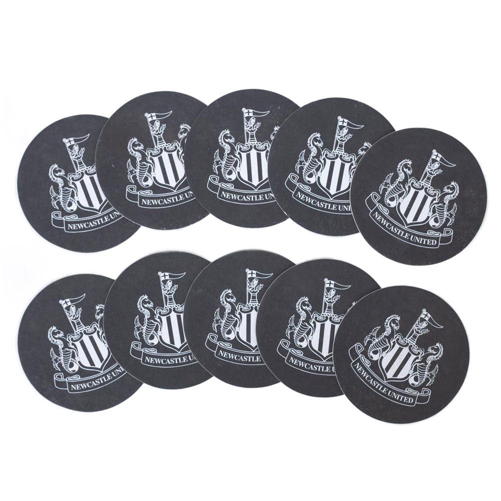 Newcastle United FC 10pk Beer Mat Set - Shop Coasters At Gift Moments - 1