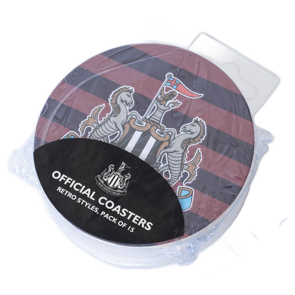 Newcastle United FC 15pk Retro Beer Mat Set - Shop Coasters At Gift Moments - 4