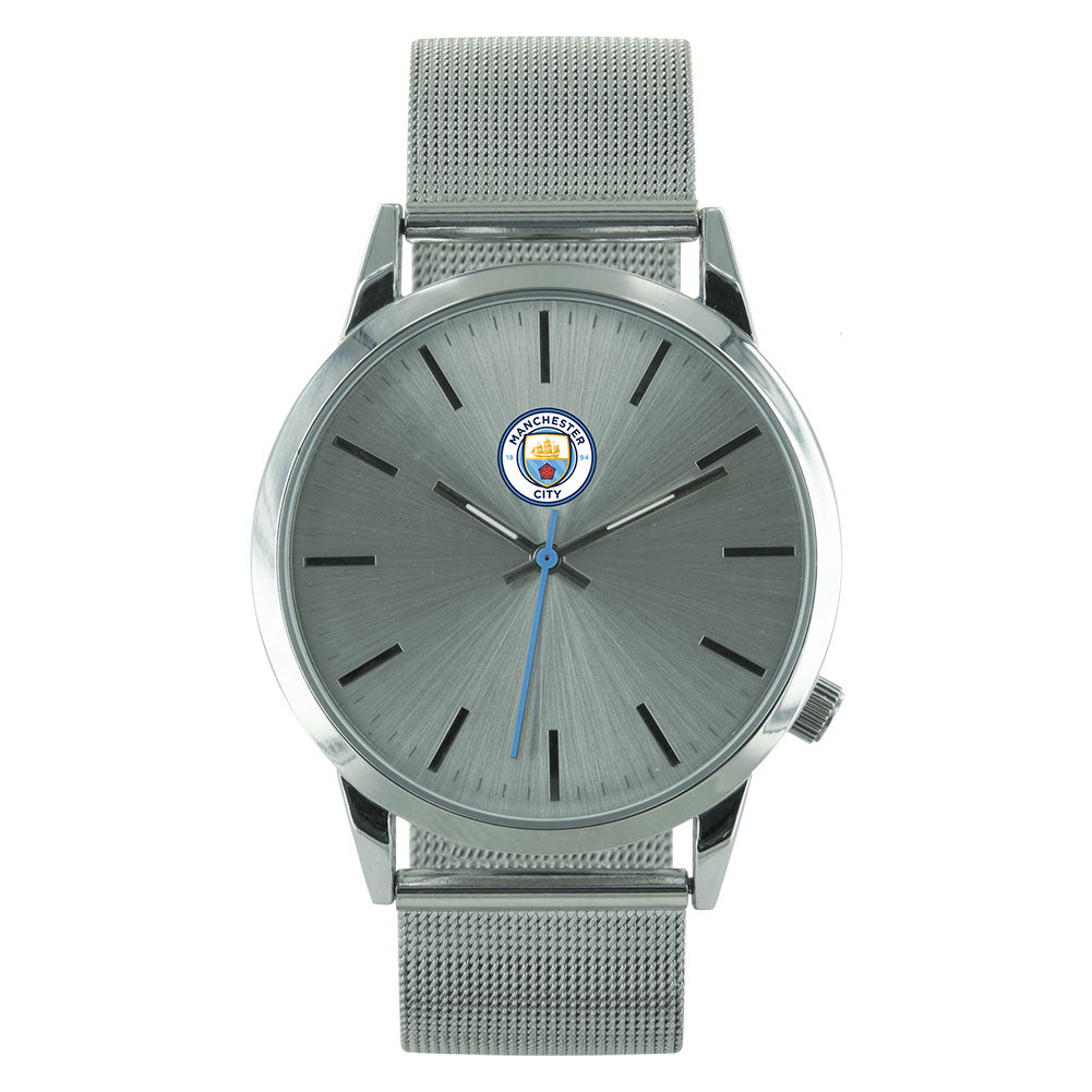 Manchester City FC Mens Mesh Strap Watch - Shop Watches At Gift Moments - 1