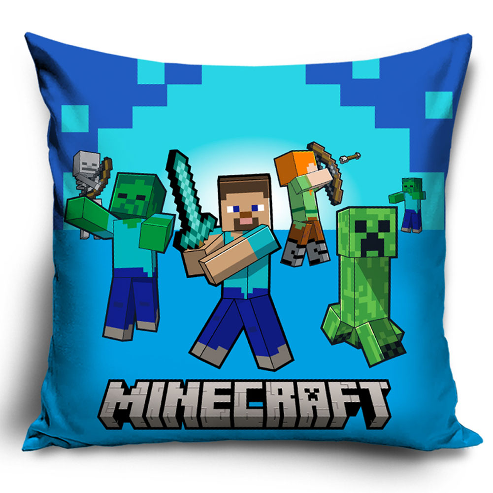 Minecraft Characters Velvet Feel Cushion - Shop Cushions At Gift Moments - 1