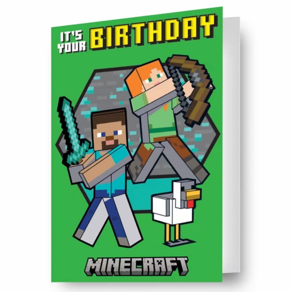 Minecraft 3D Lenticular Birthday Card - Shop Greeting Cards At Gift Moments - 1