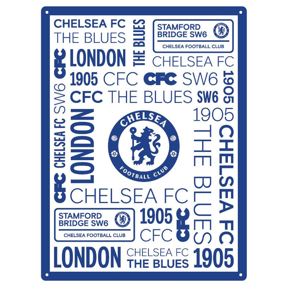 Chelsea FC Large Montage Sign - Shop Signs & Plaques At Gift Moments - 1