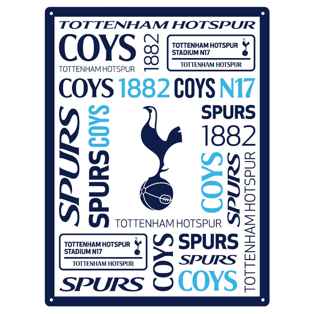 Tottenham Hotspur FC Large Montage Sign - Shop Signs & Plaques At Gift Moments - 1