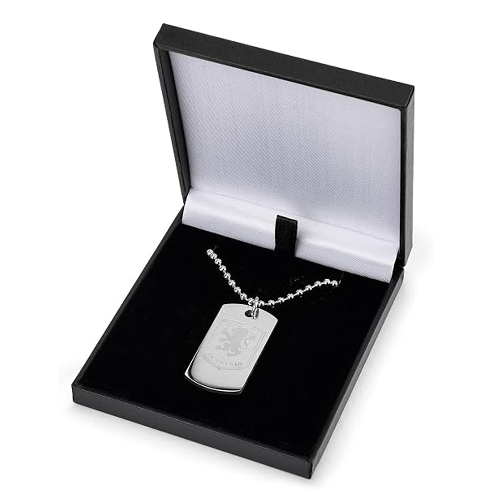 Aston Villa FC Engraved Dog Tag & Chain - Shop Necklaces At Gift Moments - 3