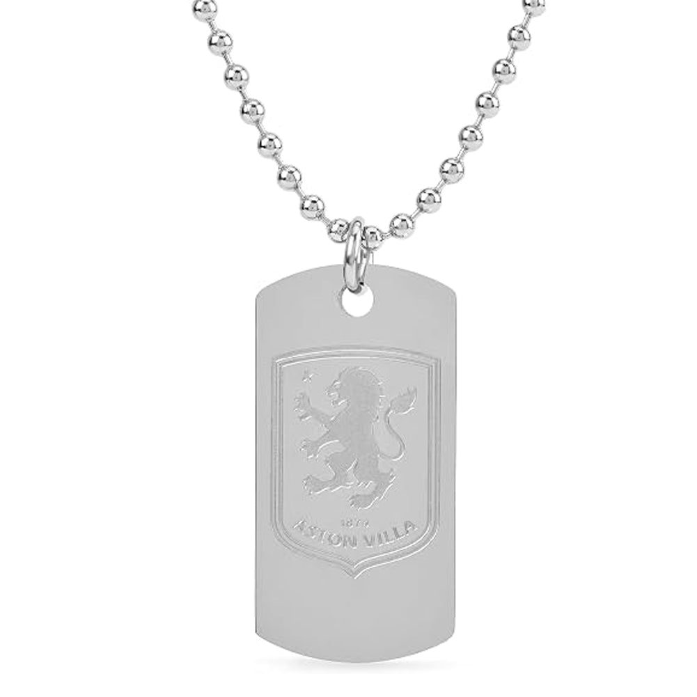 Aston Villa FC Engraved Dog Tag & Chain - Shop Necklaces At Gift Moments - 1