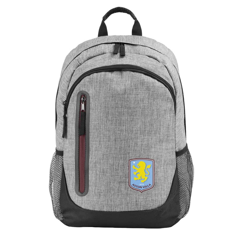 Aston Villa FC Heather Grey Backpack - Shop Bags At Gift Moments - 1