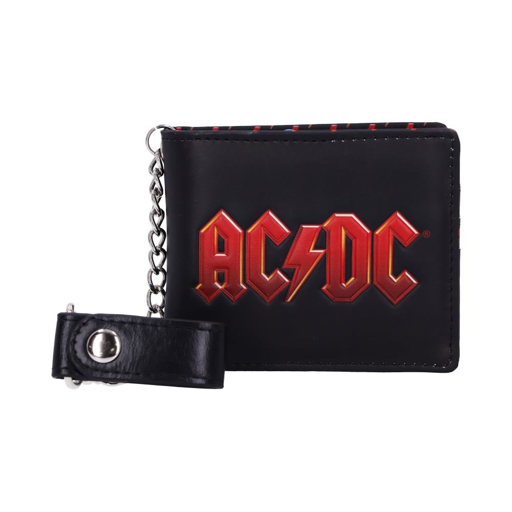 AC/DC Logo Leather Lightning Chained Wallet: 2 - Wallets By AC/DC