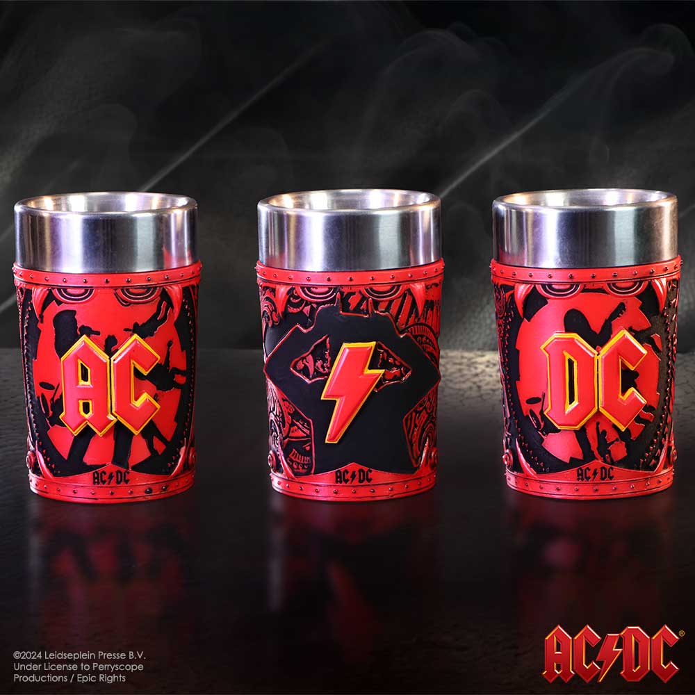 AC/DC Logo Set of 3 Shot Glass Set - Shop Shot Glasses At Gift Moments - 1