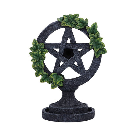Aged Wiccan Pentagram Backflow Incense Burner 19cm: 2 - Incense Holders By NN Designs