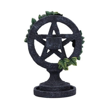 Aged Wiccan Pentagram Backflow Incense Burner 19cm: 4 - Incense Holders By NN Designs