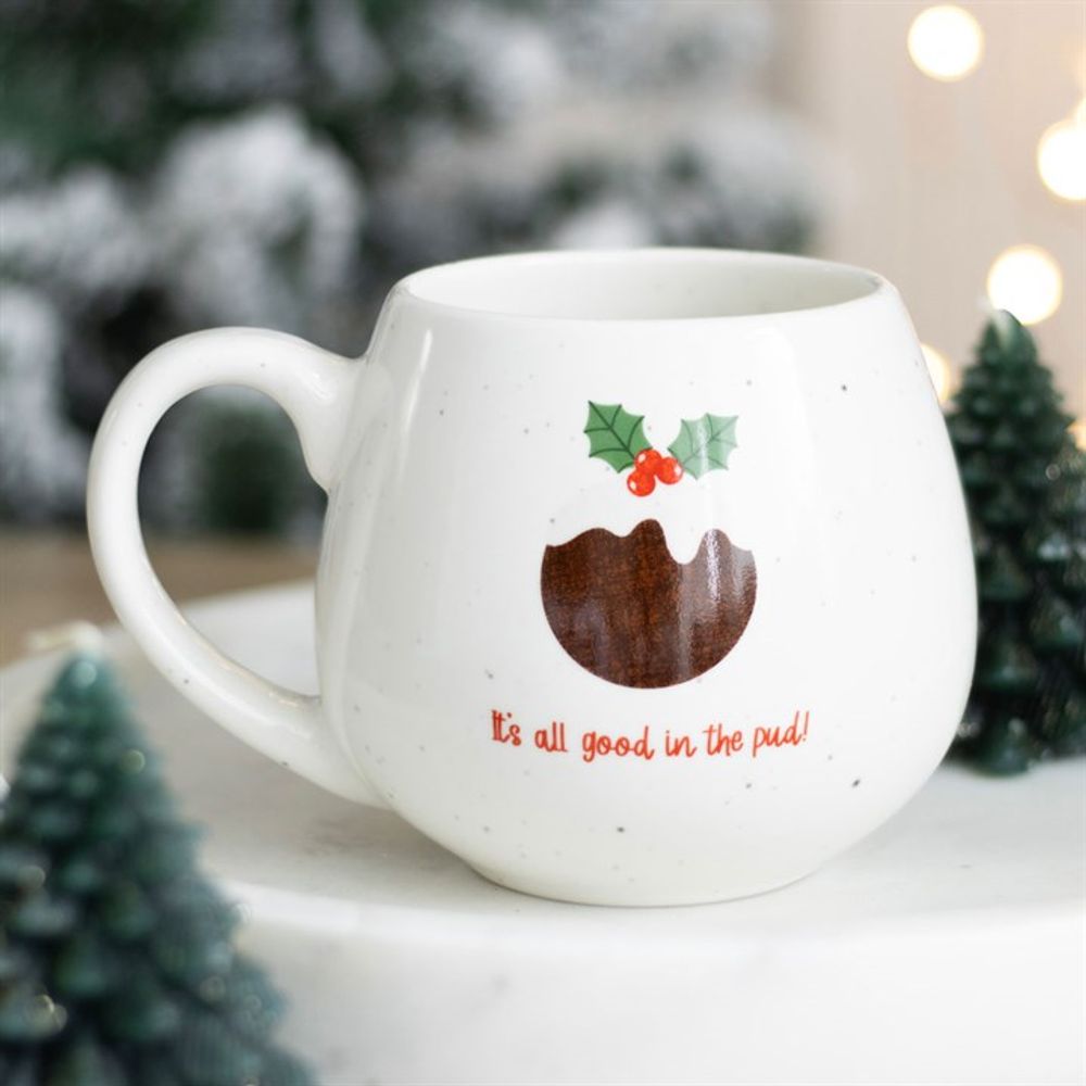 All Good in the Pud Rounded Christmas Mug: 1 - Mugs By Gift Moments