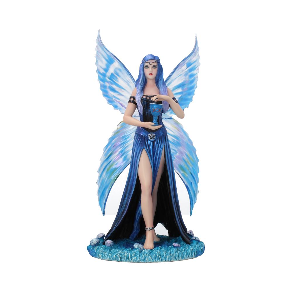 Anne Stokes Enchantment Blue Fairy with Goblet Figurine: 2 - Figurines Medium (15-29cm) By Anne Stokes