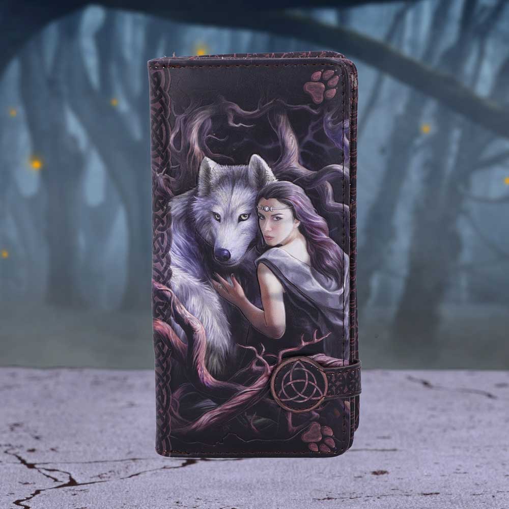 Anne Stokes Soul Bond Wolf Embossed Purse: 1 - Purses By Anne Stokes