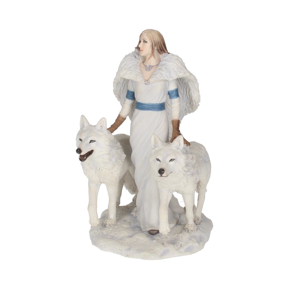 Anne Stokes Winter Guardians Wolf Companion Figurine: 3 - Figurines Medium (15-29cm) By Anne Stokes