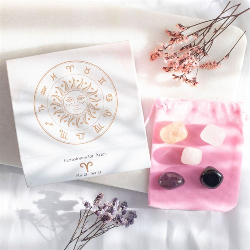 Aries Crystal Tumblestone Set: 1 - By Gift Moments