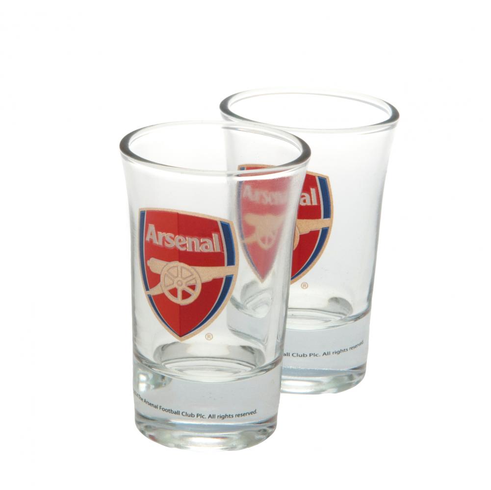 Arsenal FC 2pk Shot Glass Set - Shop Glassware At Gift Moments - 3