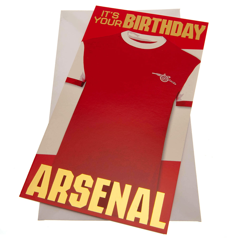 Arsenal FC Retro Shirt Birthday Card - Shop Greeting Cards At Gift Moments - 1