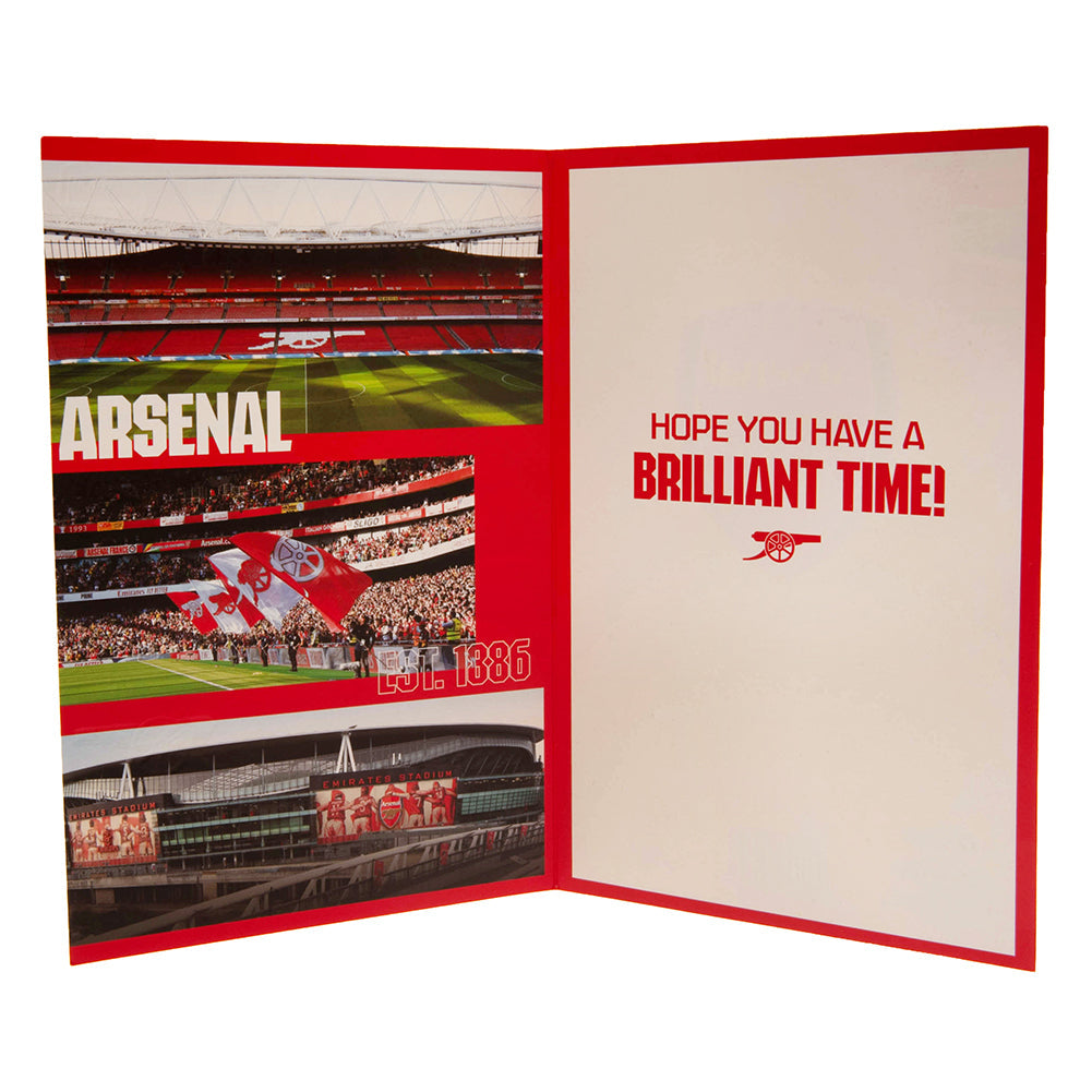 Arsenal FC Birthday Card With Stickers - Shop Greeting Cards At Gift Moments - 3