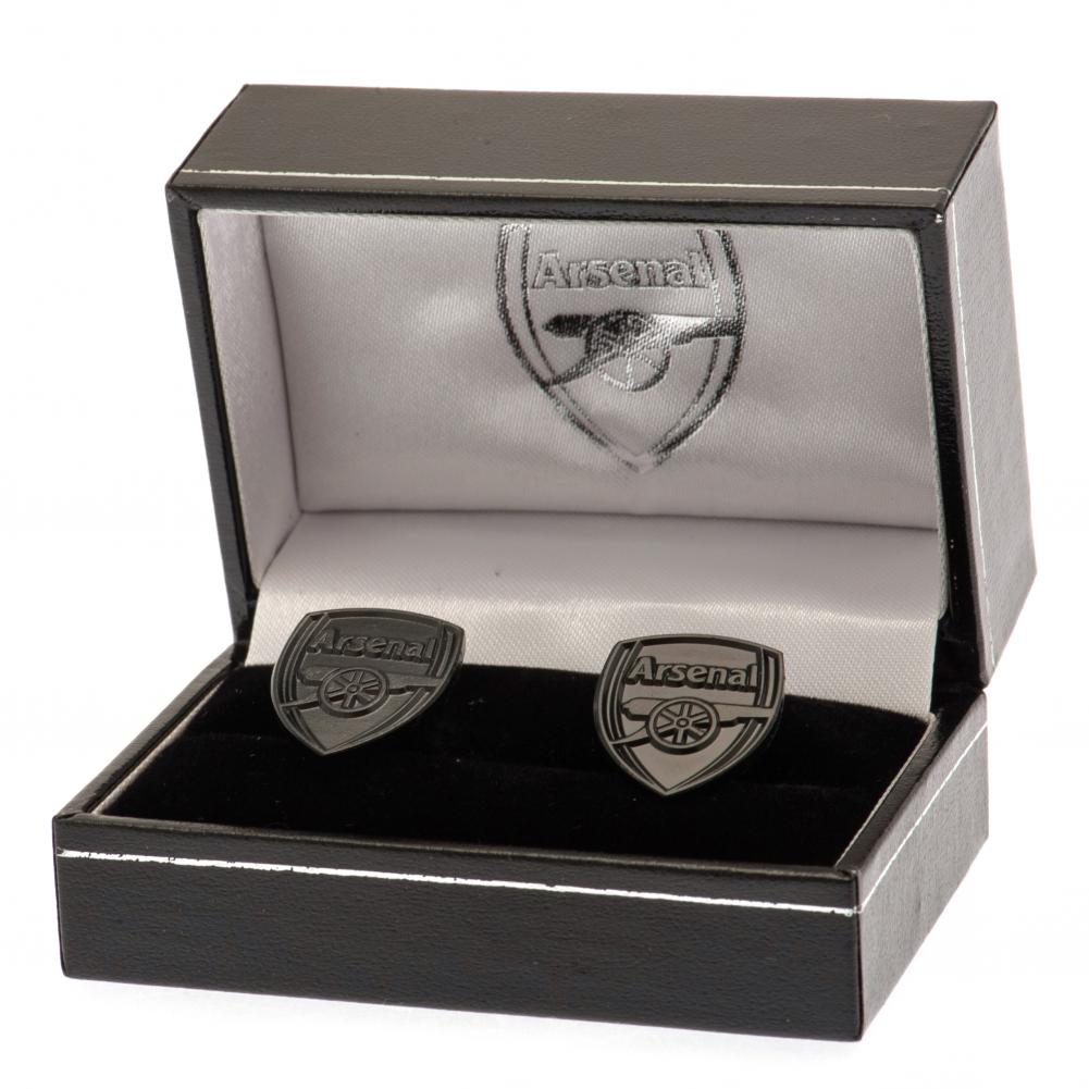 Arsenal FC Black IP Cufflinks - Shop Cufflinks & Tie Slides At Gift Moments - 1