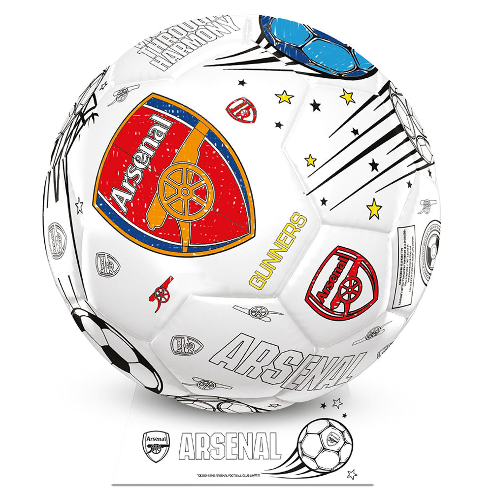 Arsenal FC ’Colour In’ Mini Football Set - Shop Balls At Gift Moments - 2