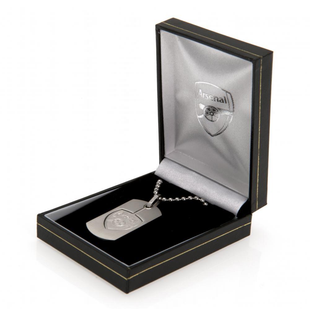 Arsenal FC Cut Out Crest Dog Tag & Chain: 1 - Jewellery By Arsenal