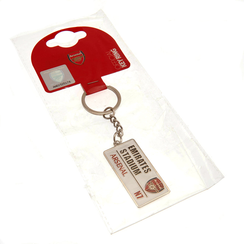 Arsenal FC Embossed Street Sign Keyring: 1 - Keyrings By Arsenal
