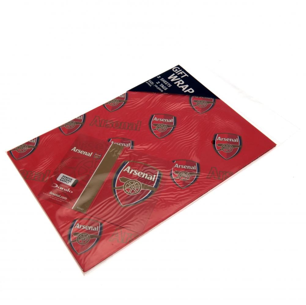 Arsenal FC Crest Gift Wrap - Shop Gift Wrap & Bags At Gift Moments - 2