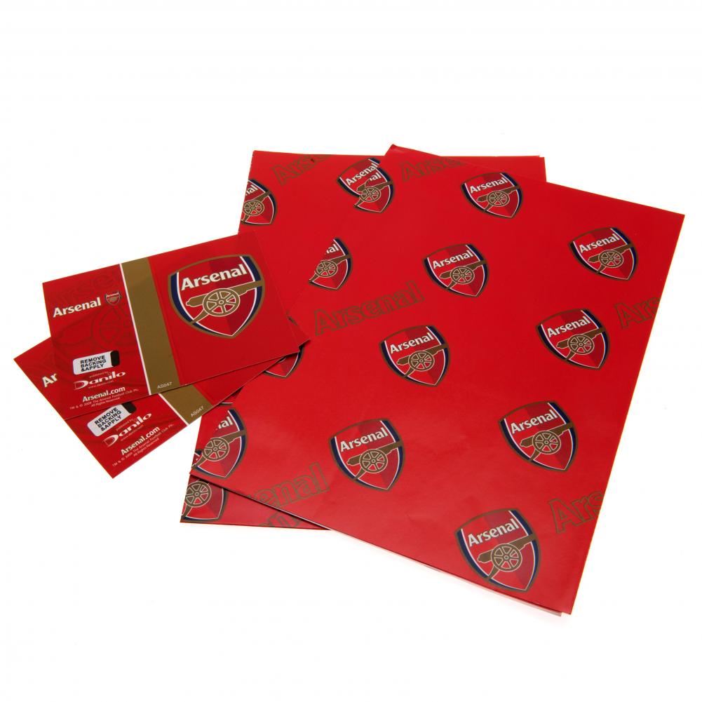 Arsenal FC Crest Gift Wrap - Shop Gift Wrap & Bags At Gift Moments - 1
