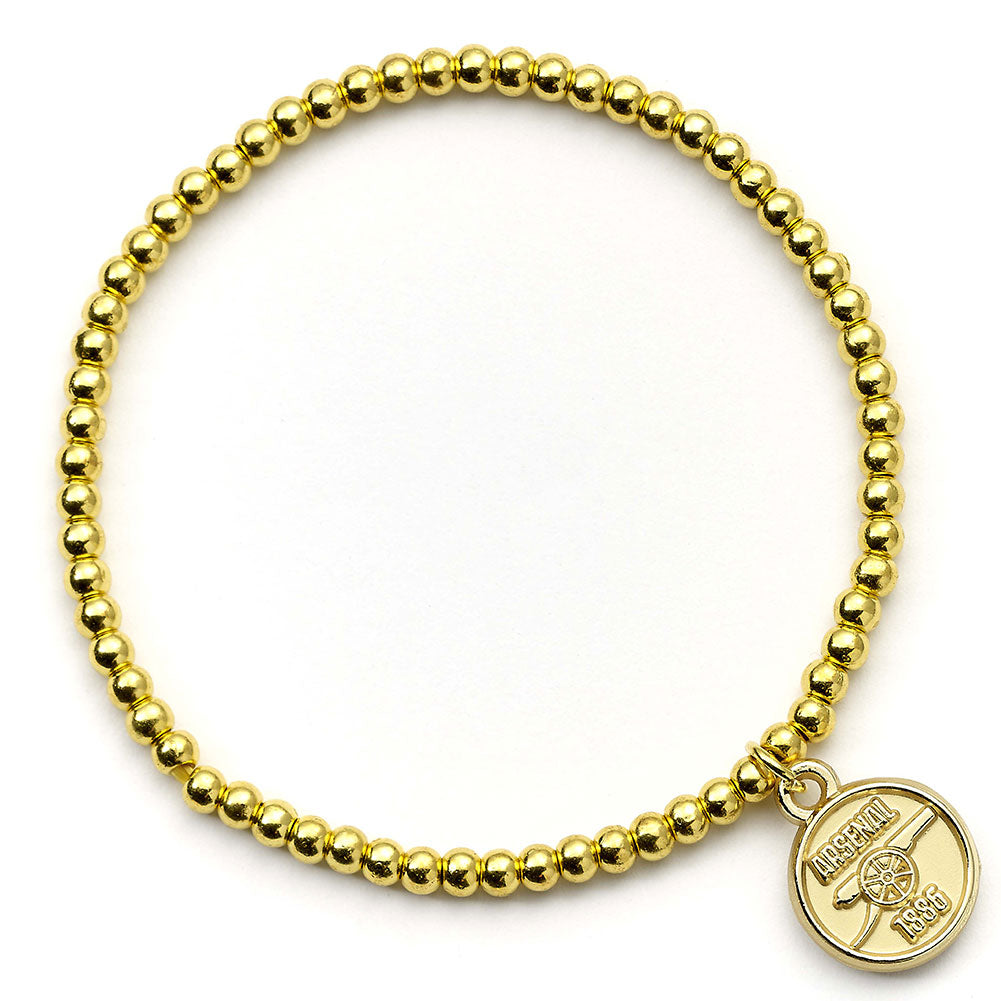 Arsenal FC Gold Finish Bead Bracelet: 1 - Bracelets By Arsenal
