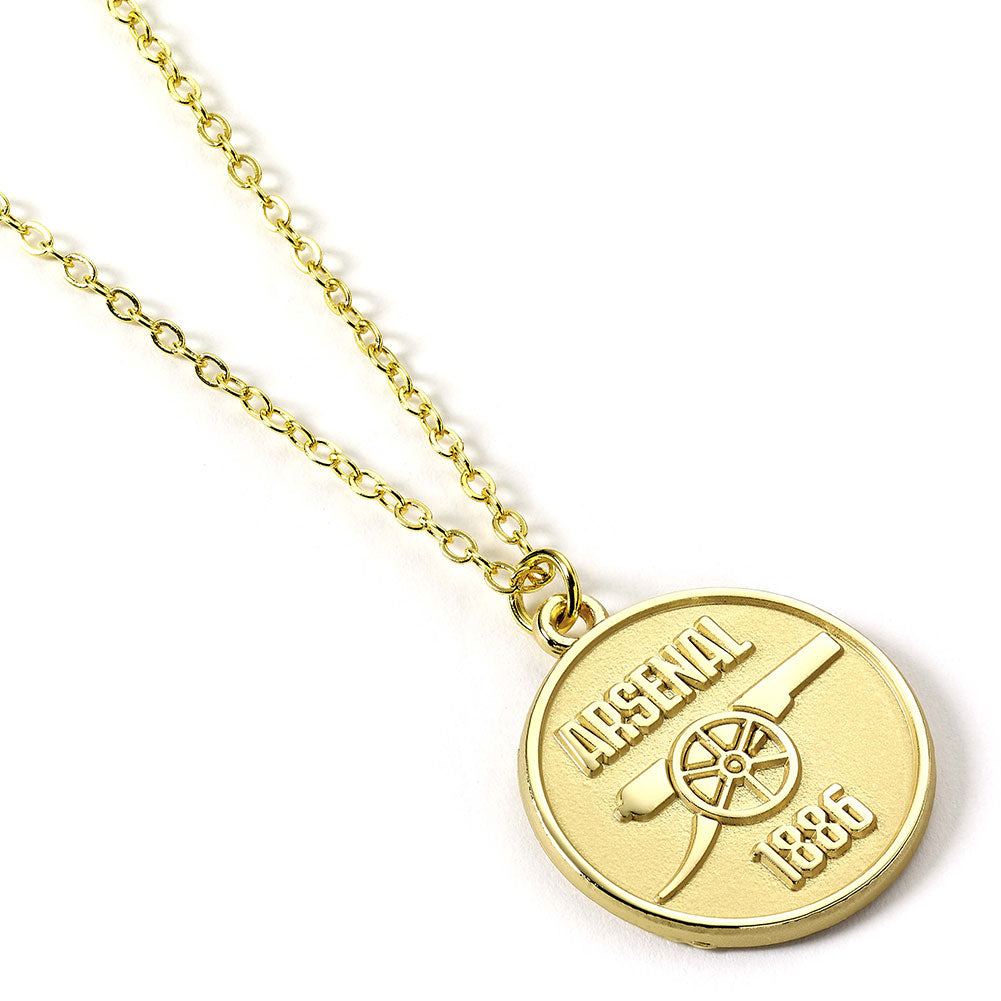 Arsenal FC Gold Finish Crest Necklace: 1 - Necklaces By Arsenal
