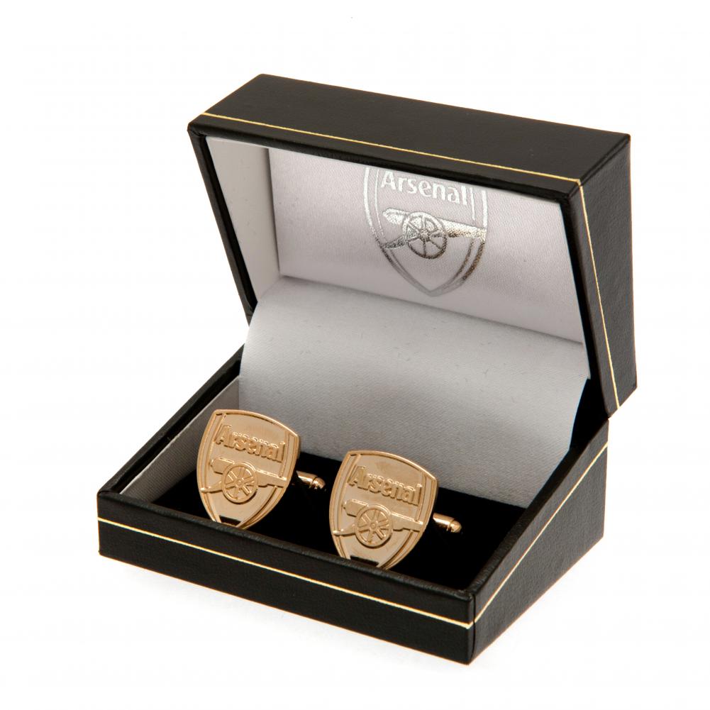 Arsenal FC Gold Plated Cufflinks - Shop Cufflinks & Tie Slides At Gift Moments - 1