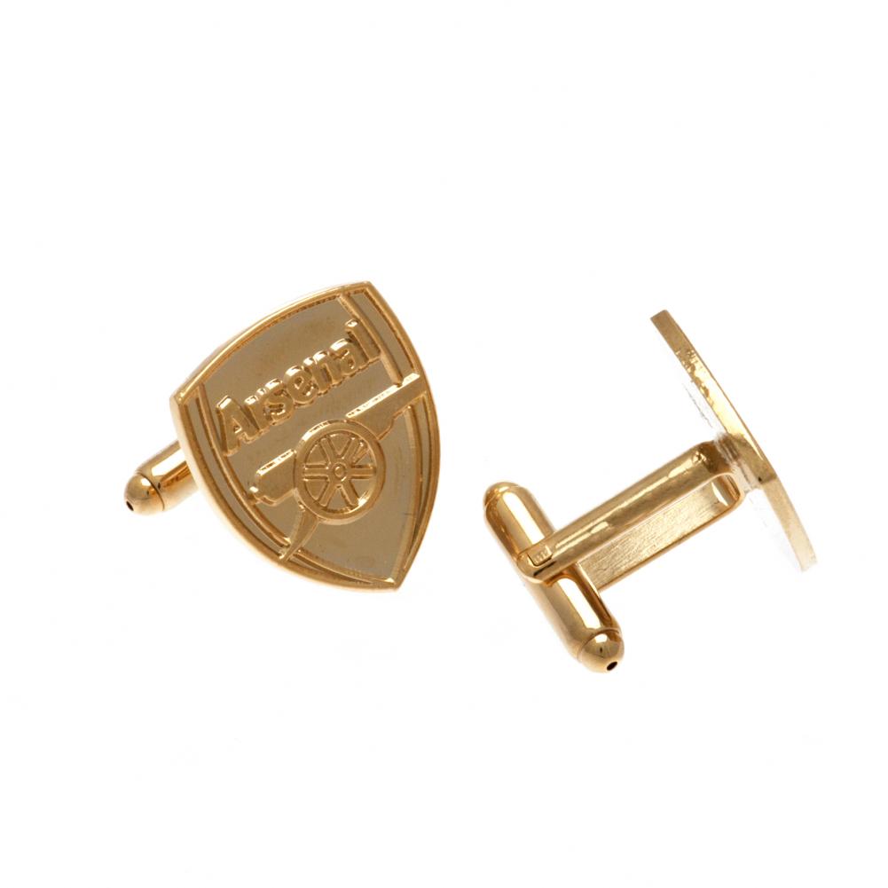 Arsenal FC Gold Plated Cufflinks - Shop Cufflinks & Tie Slides At Gift Moments - 2