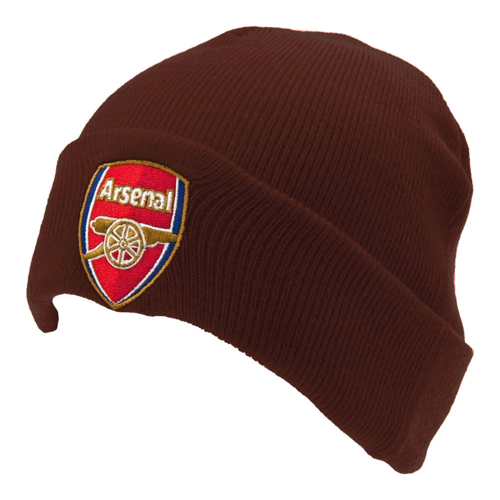 Arsenal FC Maroon Cuff Beanie - Shop Caps & Hats At Gift Moments - 1