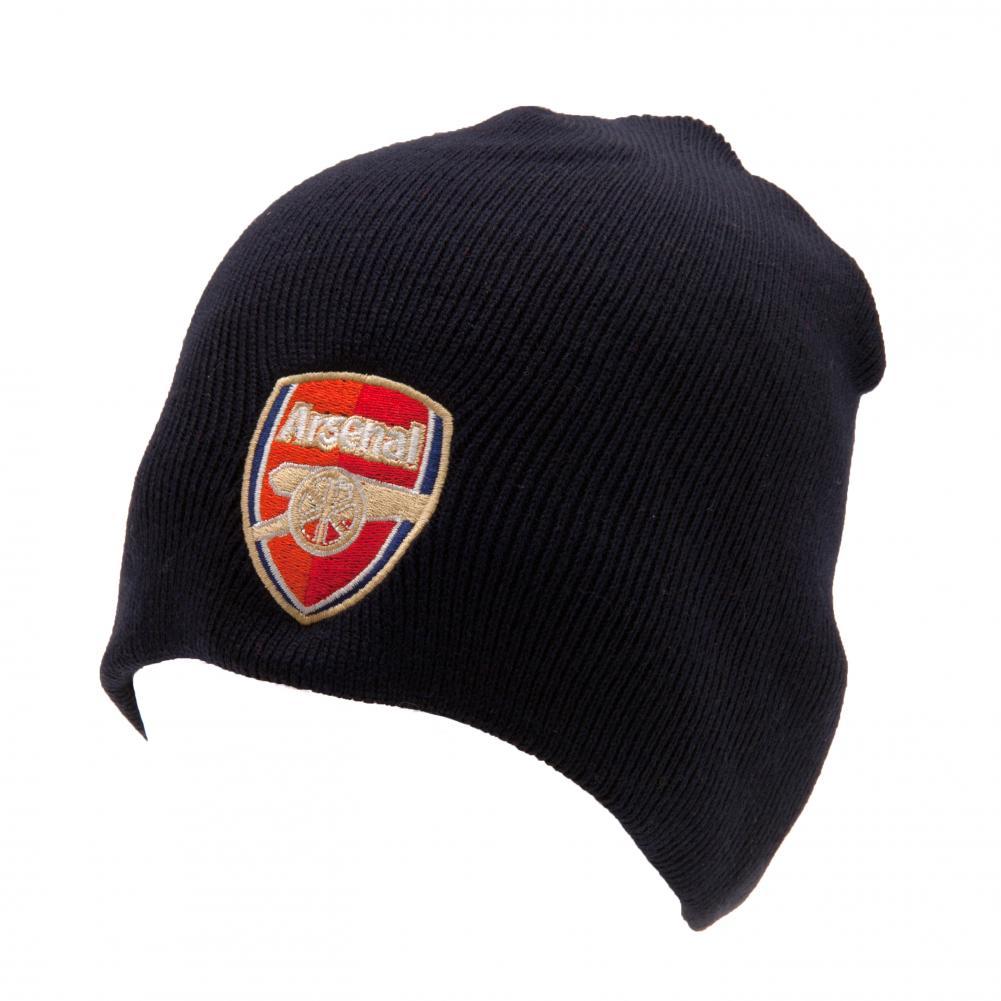 Arsenal FC Navy Crest Beanie - Shop Caps & Hats At Gift Moments - 1