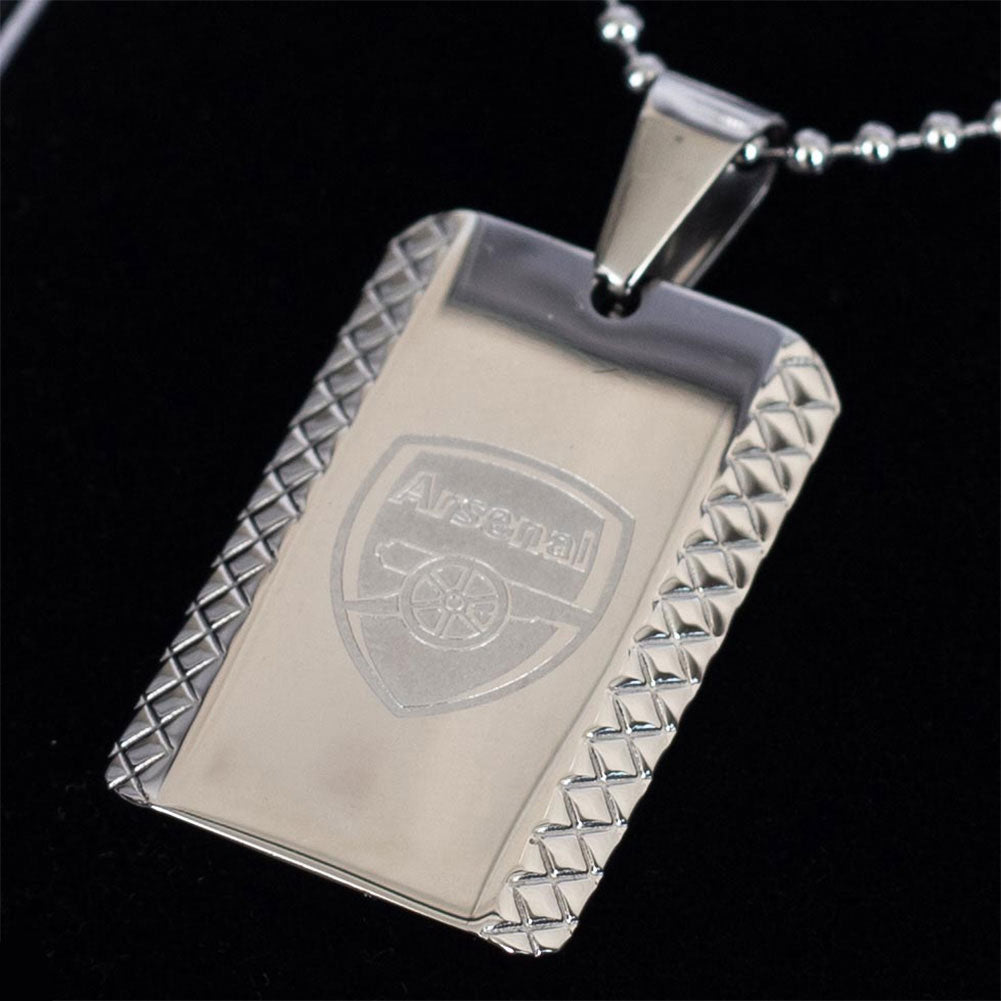 Arsenal FC Patterned Dog Tag & Chain - Shop Jewellery At Gift Moments - 1