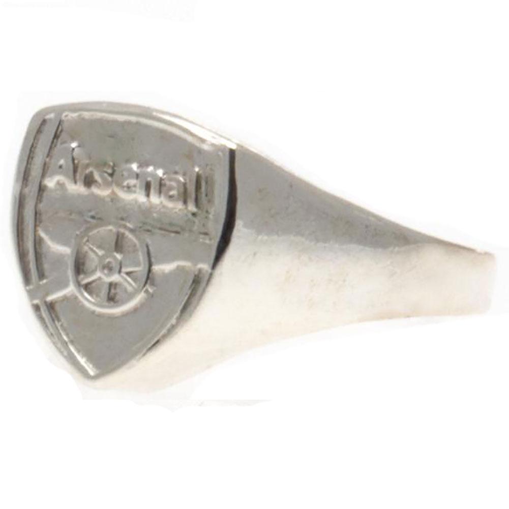 Arsenal FC Silver Plated Crest Ring Large - Shop Jewellery At Gift Moments - 2