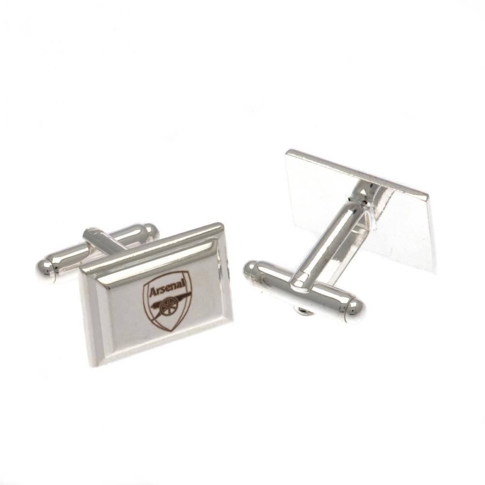 Arsenal FC Silver Plated Cufflinks - Shop Cufflinks & Tie Slides At Gift Moments - 2